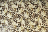 French digital earthtones floral textured crepe - ivory