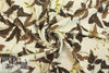 French digital earthtones floral textured crepe - ivory