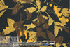French digital earthtones floral textured crepe - licorice