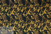 French digital earthtones floral textured crepe - licorice
