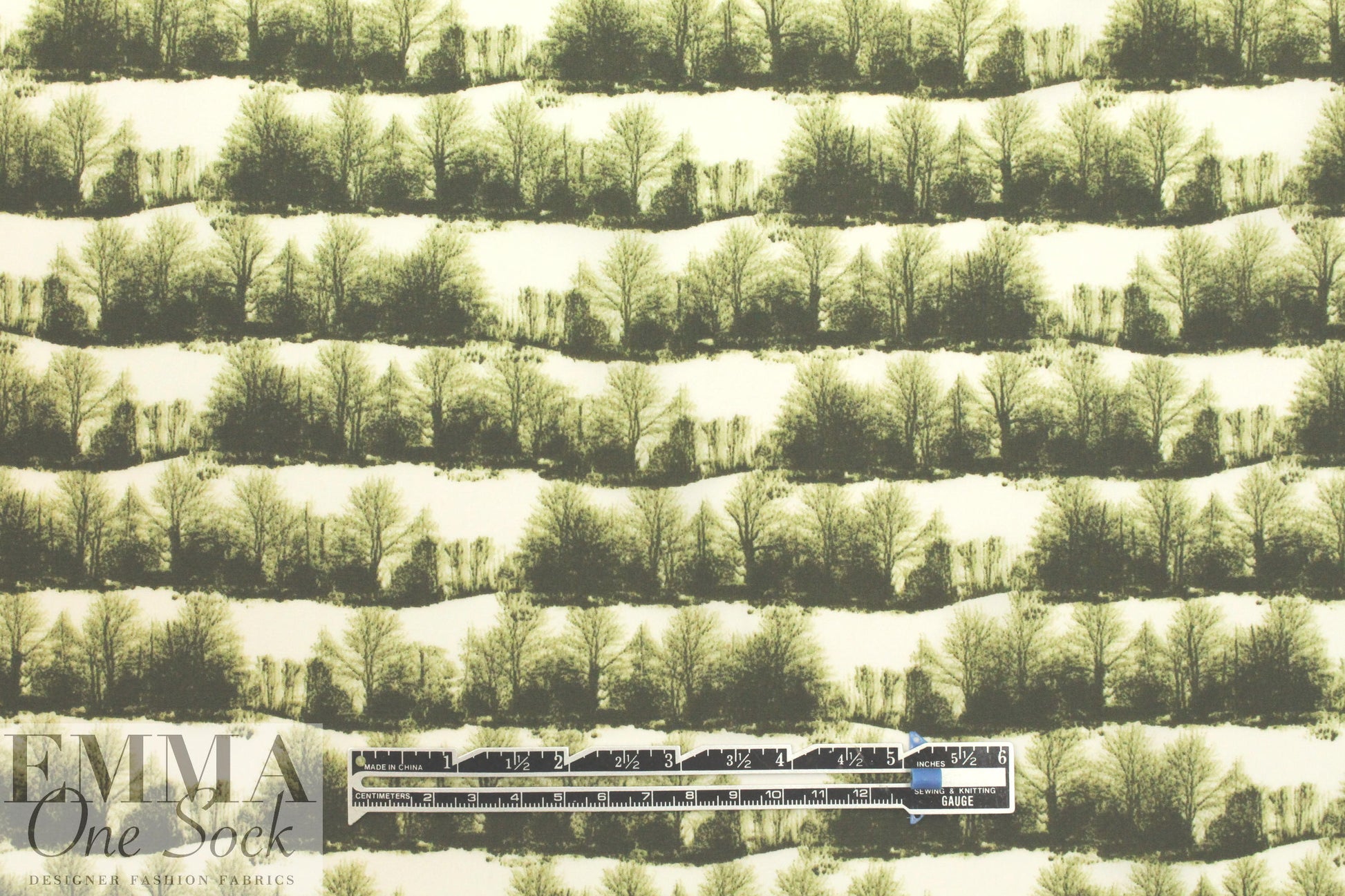 CA designer forest scene lightweight woven 1.875 yds