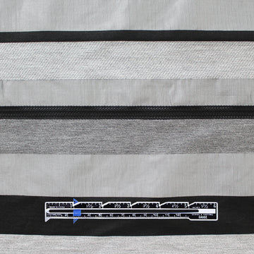 French novelty stripe woven - silver gray/black 2.25 yd