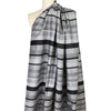 French novelty stripe woven - silver gray/black 1.5 yd
