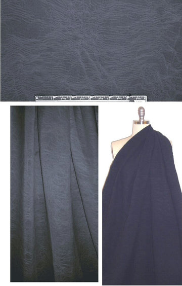 CA designer backed, textured plisse' - navy