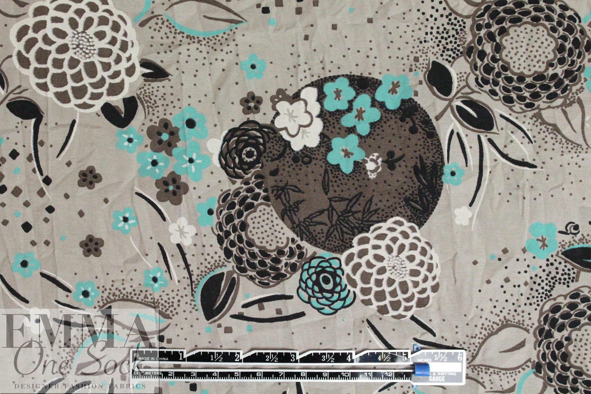 French flowery whimsy cotton crush woven