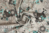 French flowery whimsy cotton crush woven  2 yds