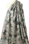 French flowery whimsy cotton crush woven