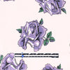 Italian 'violet roses' viscose crepe georgette .5 yds