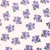 Italian 'violet roses' viscose crepe georgette 1.25 yd
