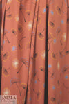 terracotta 'wild fennel' poly crepe woven 1.75 yds