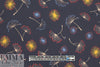 navy 'wild fennel' poly crepe woven 1.25 yds