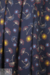 navy 'wild fennel' poly crepe woven 1 yard