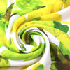 CA designer 'lemon-lime floral' poly crepe woven 2 yd
