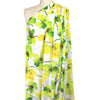 CA designer 'lemon-lime floral' poly crepe woven .75 yds
