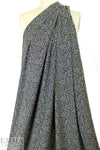 teeny flowers drapey lightweight woven - black .66 yds