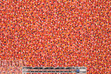 teeny flowers drapey lightweight woven - red