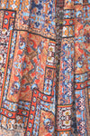Istanbul patchwork drapey woven - red/sky