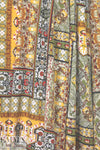 Istanbul patchwork drapey woven - olive/sunshine