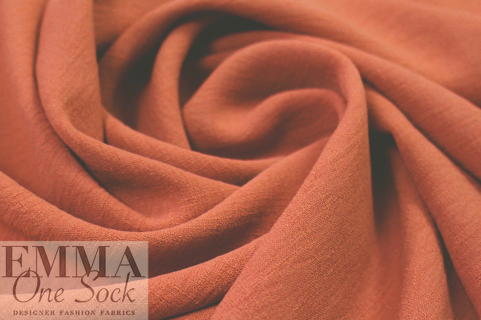textured lightweight polyester woven - terracotta 1.25 yds