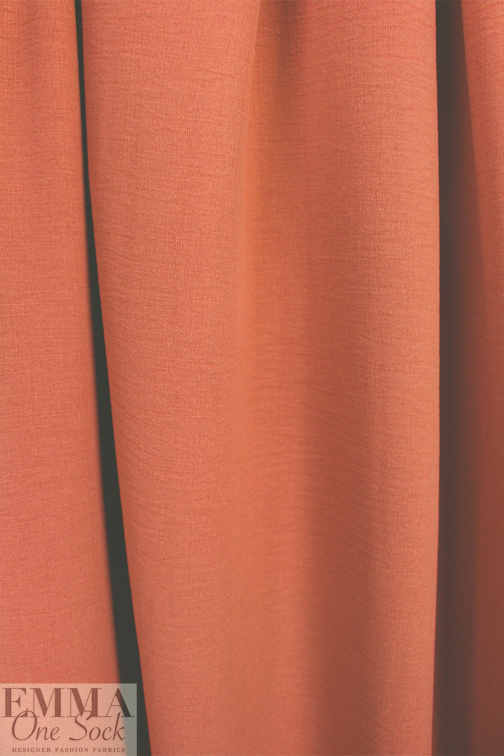 textured lightweight polyester woven - terracotta 1.25 yds