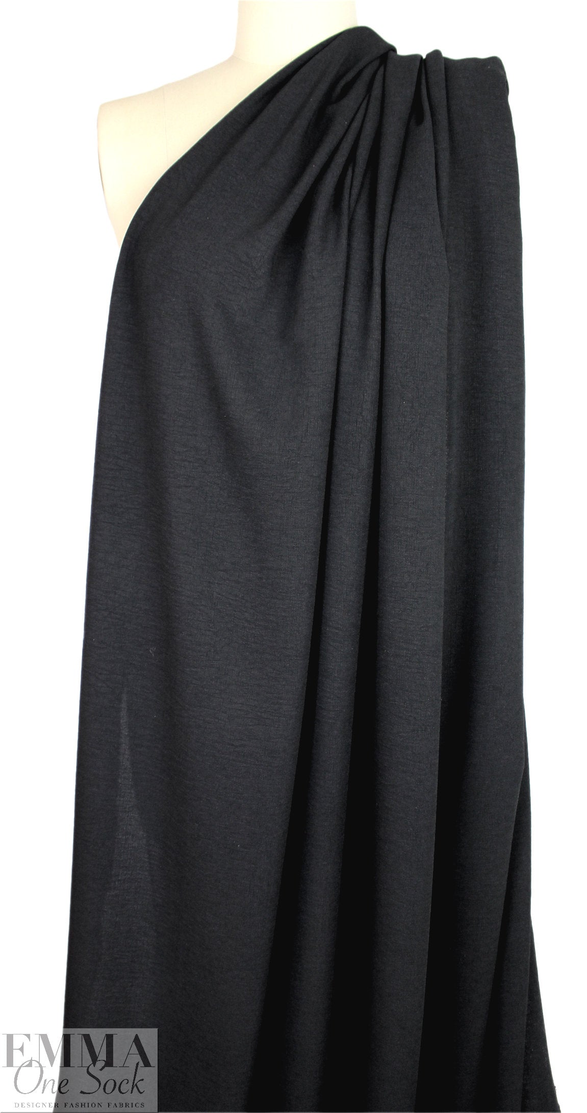 textured lightweight polyester woven - black .75 yard