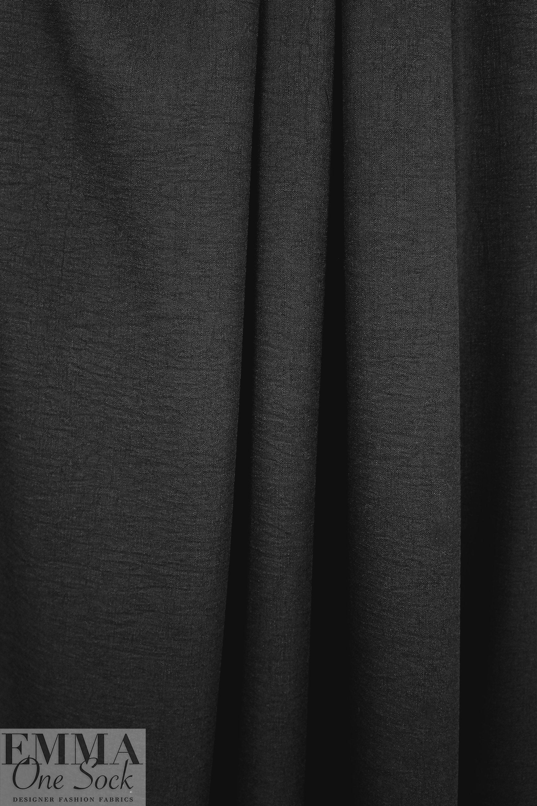 textured lightweight polyester woven - black 1.25 yds