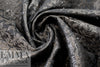 enchanted antique black on black floral metallic brocade 1.75 yd