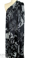 'bespeckled foliage' Oeko-tex poly crepe woven 2.125 yd