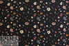 NY designer flower shower on black polysilk