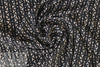 NY designer petal stripes on black polysilk  .5 yds