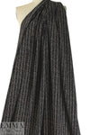 NY designer petal stripes on black polysilk