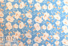 CA designer 'floral twirl' poly crepe woven