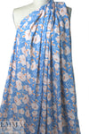 CA designer 'floral twirl' poly crepe woven