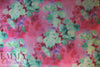 Deveaux fuchsia/wintergreen abstract poly satin 1.5 yds