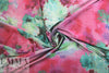 Deveaux fuchsia/wintergreen abstract poly satin