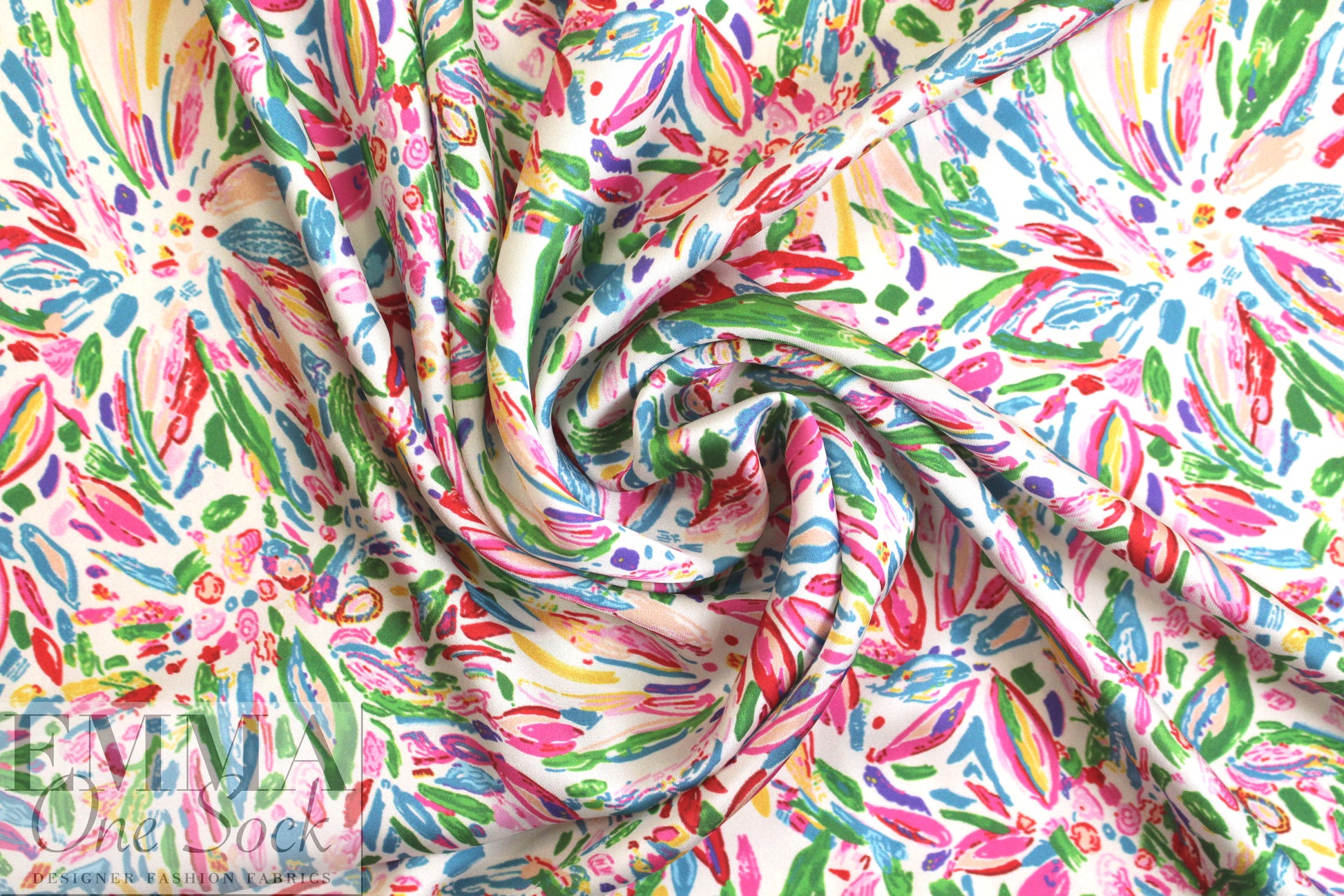 NY designer 'happy colors' polysilk woven