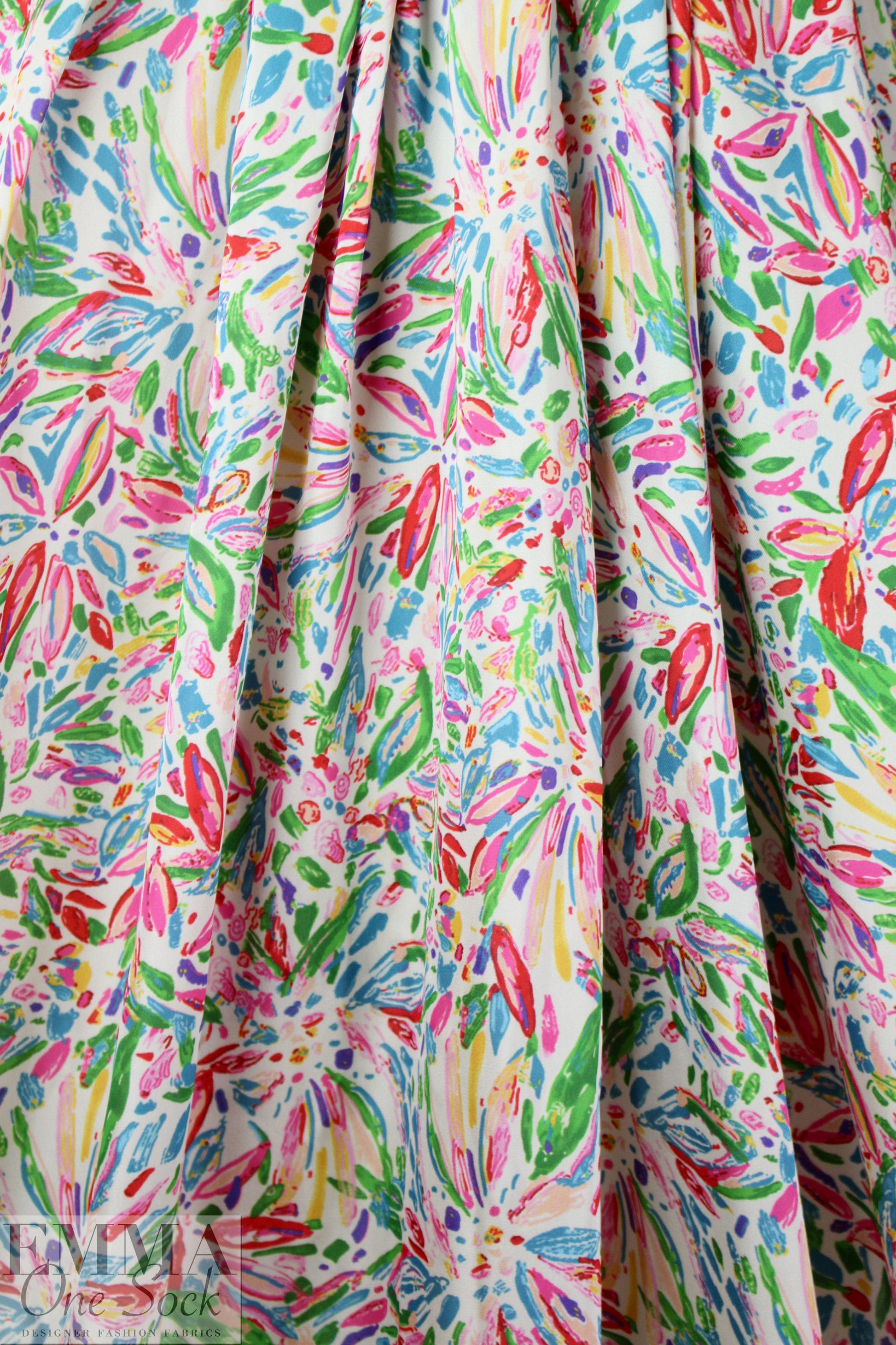 NY designer 'happy colors' polysilk woven