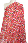 Caro1ina H. clipped weave floral silk sheer - red