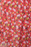 Caro1ina H. clipped weave floral silk sheer - red
