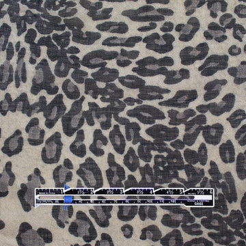 CA designer 'leopard bias' gauze blouseweight woven 1.66 yd