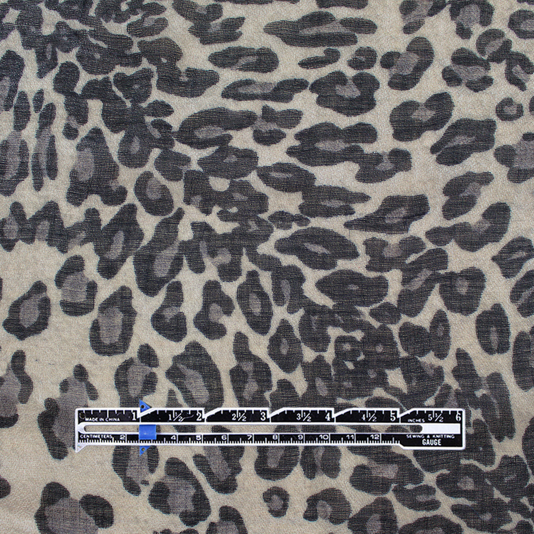 CA designer 'leopard bias' gauze blouseweight woven .75 yds