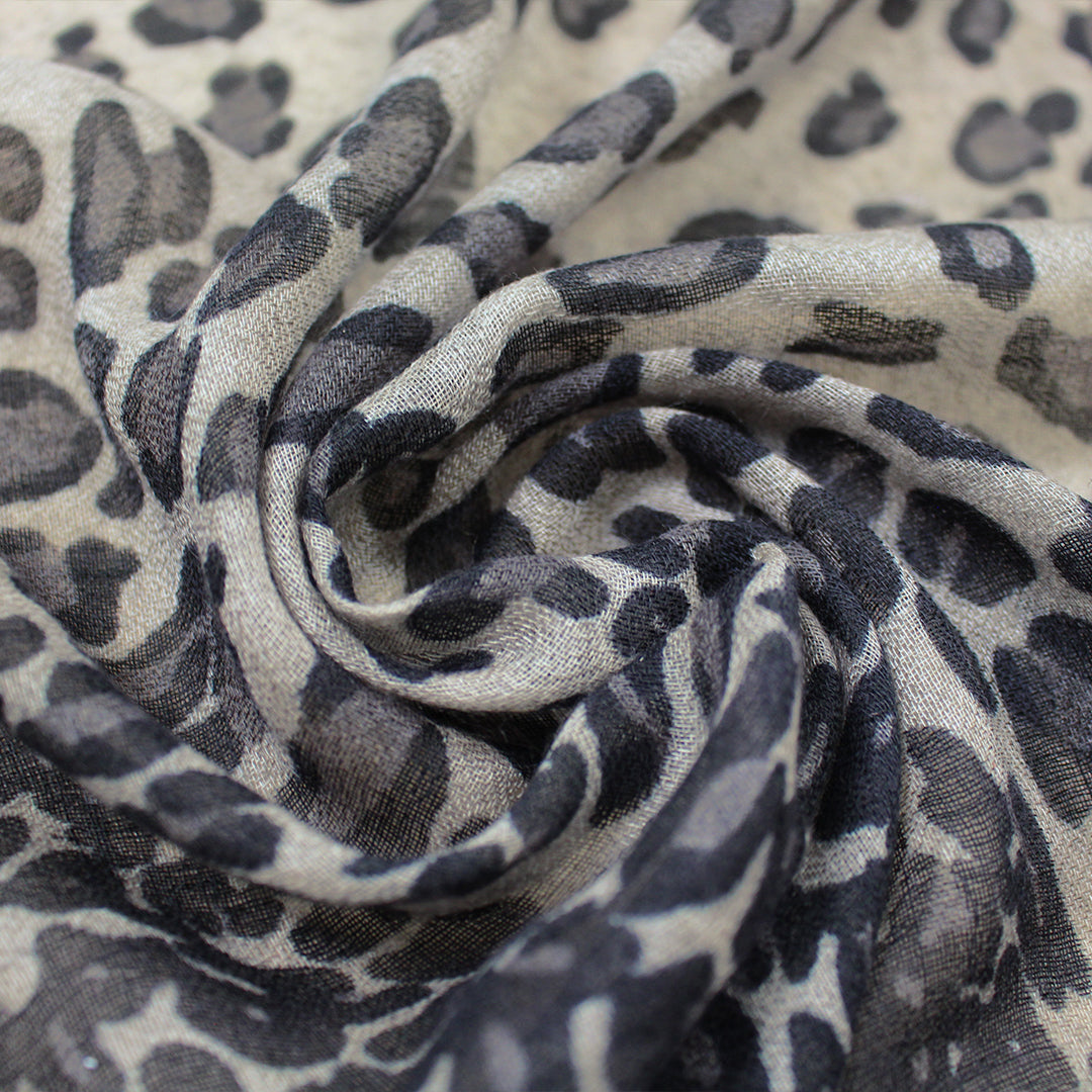 CA designer 'leopard bias' gauze blouseweight woven .75 yds