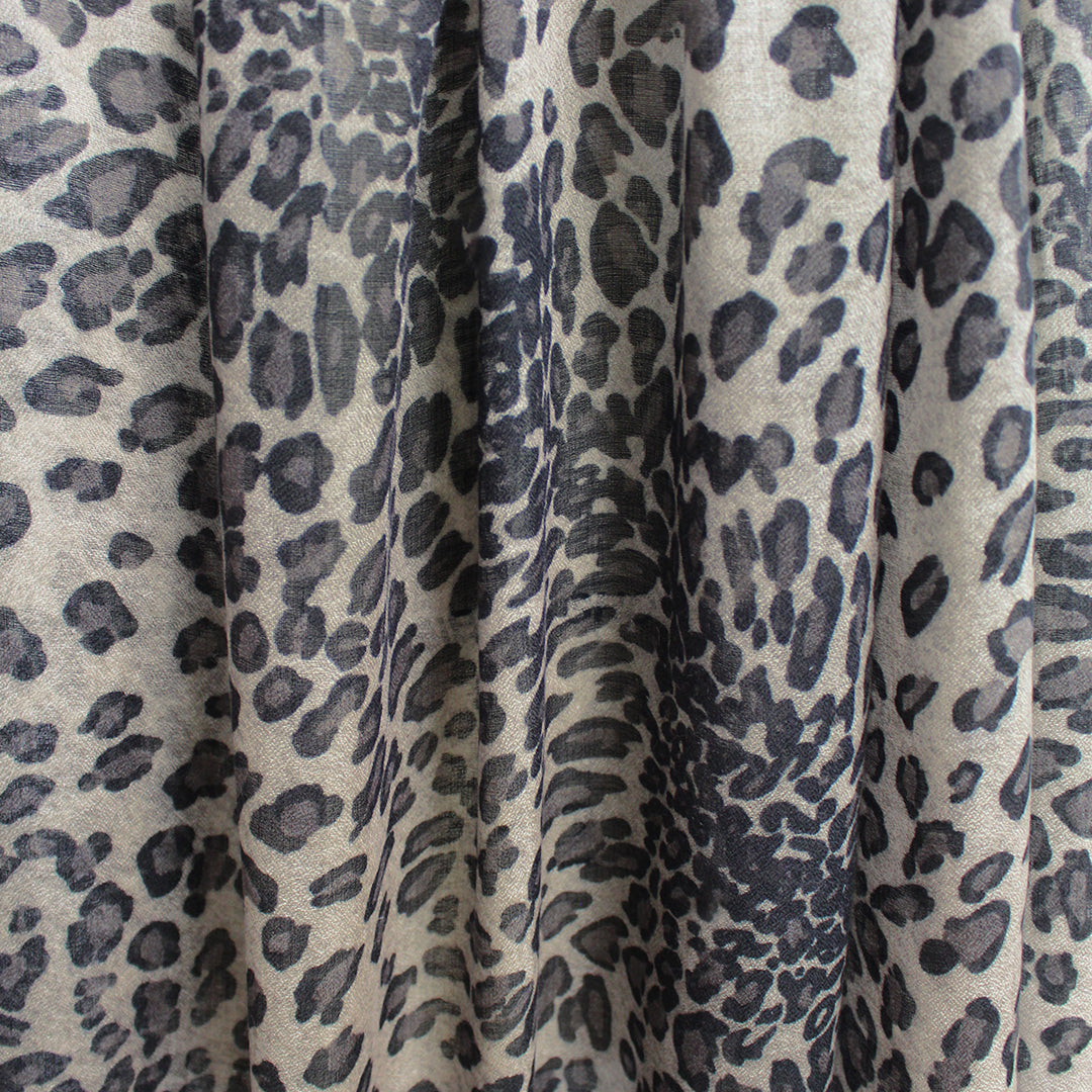 CA designer 'leopard bias' gauze blouseweight woven 1.66 yd