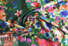 NY designer painted garden poly/nylon twill suiting