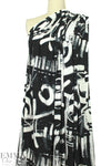 'graffiti-esque' abstract poly/lycra knit 1.75 yds