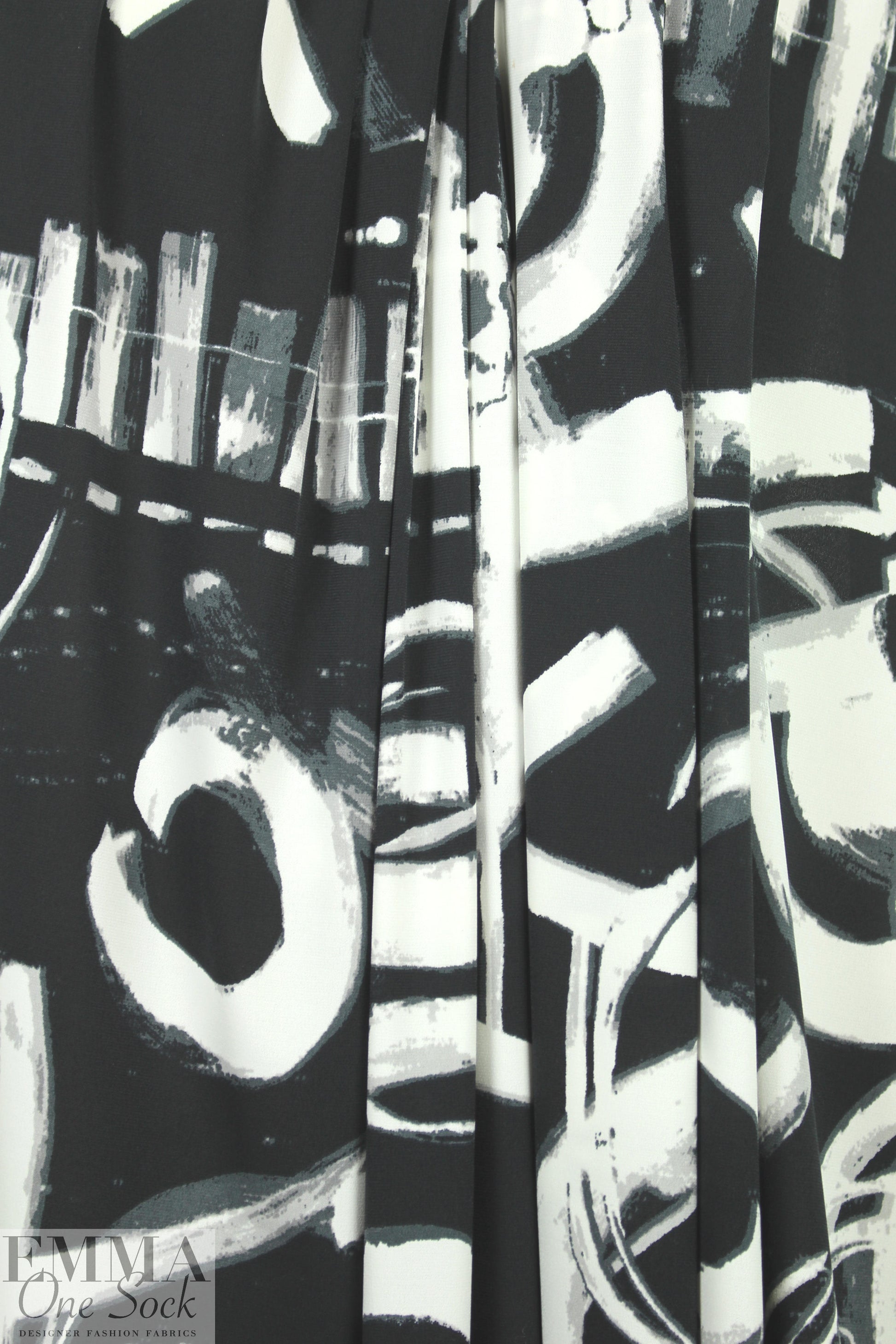 'graffiti-esque' abstract poly/lycra knit