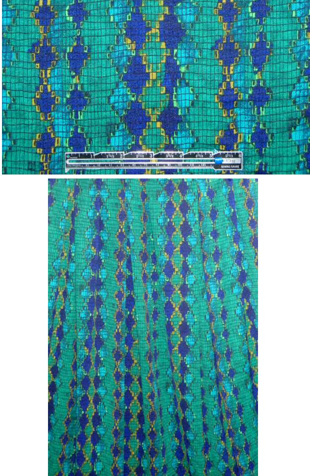 stylized reptile graphic poly/lycra knit - teal