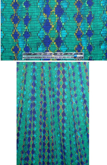 stylized reptile graphic poly/lycra knit - teal