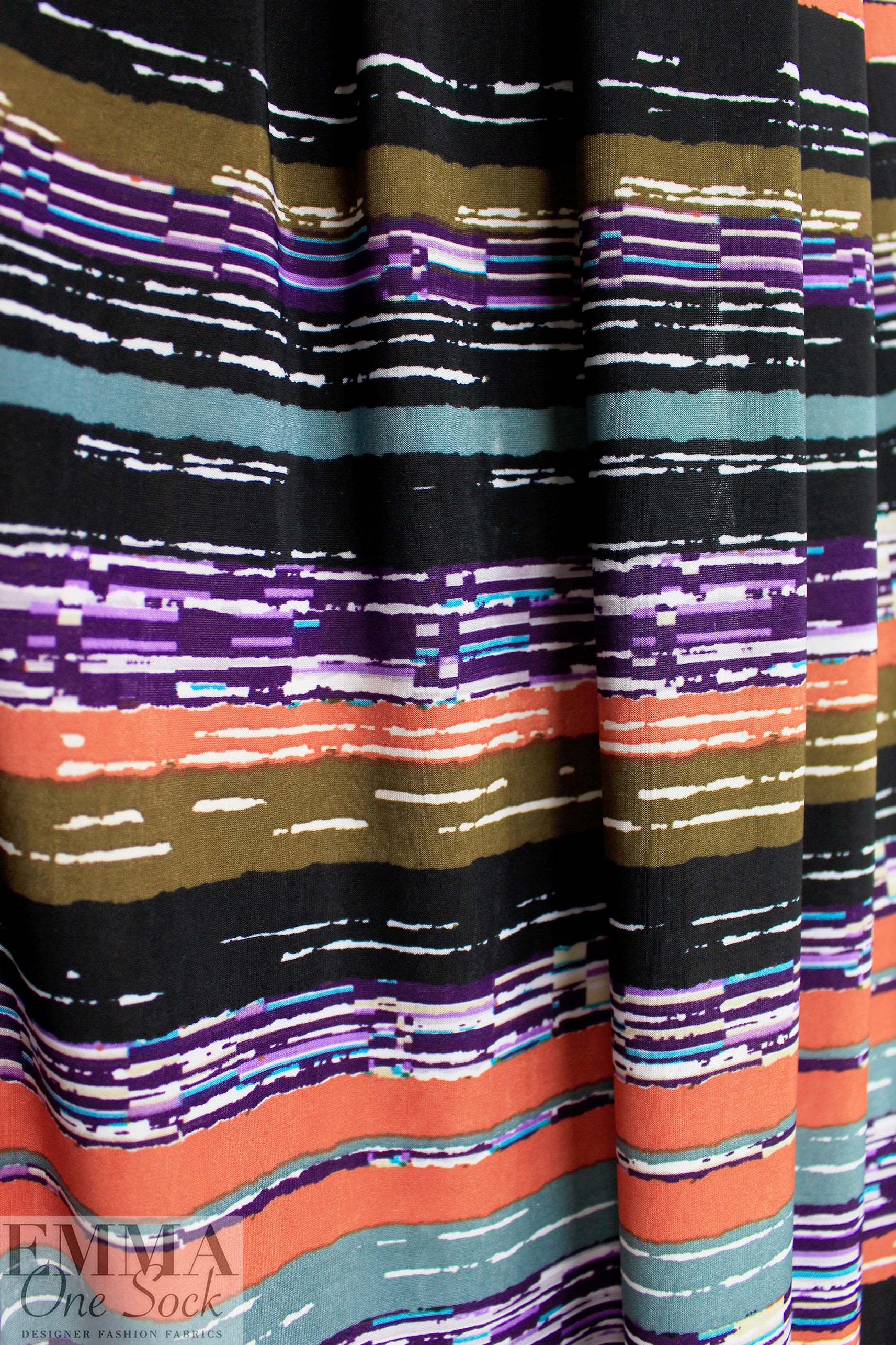 CA designer 'west coast stripes' lightweight drapey knit 2.25 yd