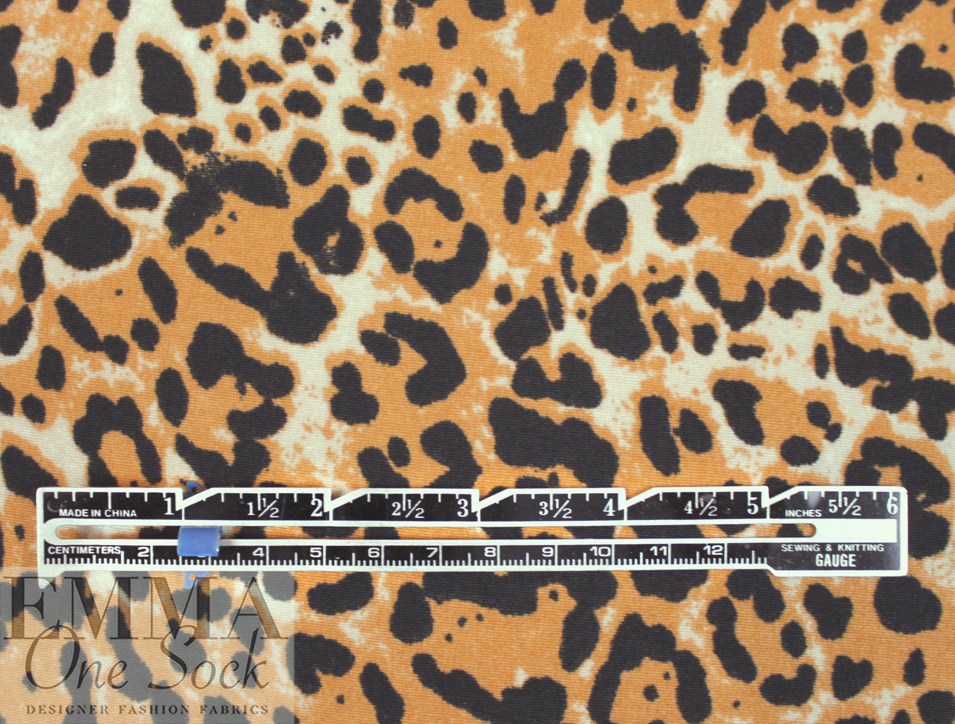 NY designer stylized leopard poly/spandex knit .875 yds
